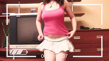 Playful MARY takes off mini skirt for fingering session