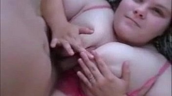 y. babe gets her huge tits fucked and cum shot all over them huge hard nipples