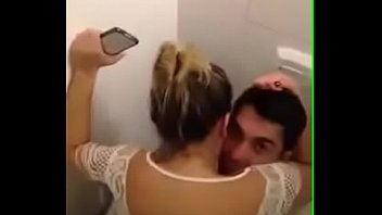 Caught fucking hot girl in public toilet