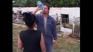 Girl with big tits fucked by a dirty farmer