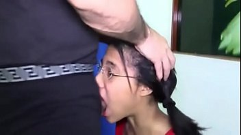 cumming on my student face with glasses