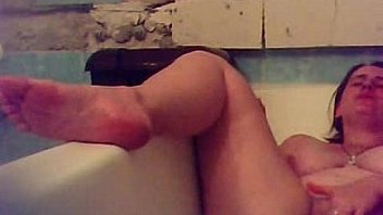 Orgasm of my mom in bath tube. Hidden cam