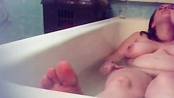 Hidden cam catches my mum having orgasm in bath tube