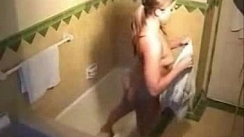 My cute sister masturbates in bath tube. Hidden cam
