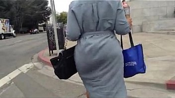 booty walking in a dress