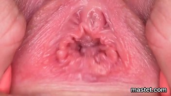 Strange pussy opening up and orgasm for chesty european hottie