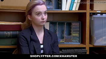 Beautiful Blonde Teen Thief Blackmailed By A Police Officer -shoplyfter