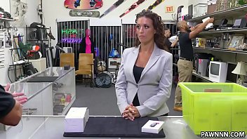 Victoria Banxxx fucks for a laptop in the pawn shop