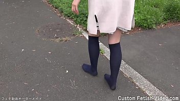 Walk in outdoor places with just socks