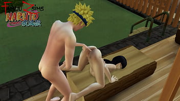 Naruto fucks Hinata when are alone in the hot springs