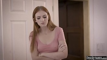 Home alone teen has her neighbour over to fix a problem.He works himself into her bedroom and she finds out hes been spying on her for some time.He even got footage.No other choice than to suck him off and get anal reamed by her perv neighbour