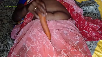 house maid fucks herself with a carrot in her vagina