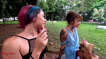 I had sex with The Hottie Of the Park! I met Nina Forbidden Smoking Marijuana in the Park, I called her to my house and we Came squirting on each others Pussies - Real Lesbian Sex - Brazilian Amateur Cherry Adams and her Friend Fucking and Enjoying