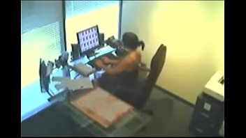 Secretary masturbating infront of spy cam