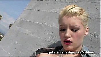 Kimberly Kane is a blonde hottie masturbating on the rooftop