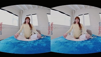 Amateur Scottish redhead honey from Yanks pleasing her pink quim with her Hitachi Wand to cumming in this awesome 3D virtual reality video