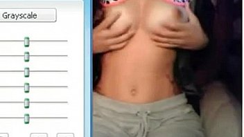 Hot girl plays with her tits on omegle