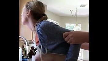sexy big tits doggystyle in kitchen