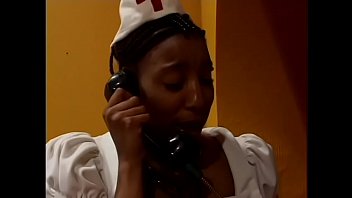 Big booty ebony nurse in white stockings gets doctor's dick in the hospital