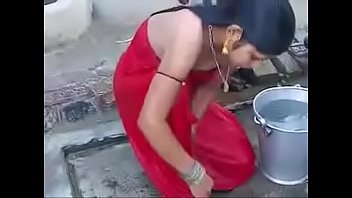 indian girl bathing