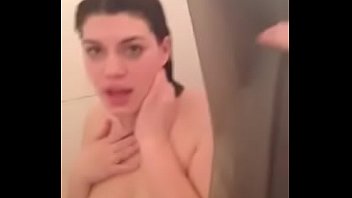 Me in the shower surprised by my friend