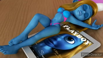 Smurfette gets her pussy out