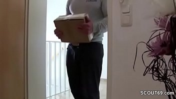 German Teen Seduce Postman to Fuck when Mom away