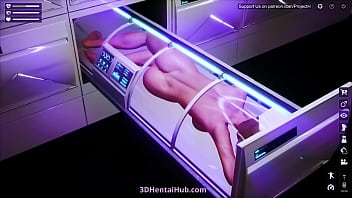 Hot 3D Hentai Babe is fucked by a dildo robot in a Cyberpunk facility.