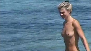 blond nude on beach