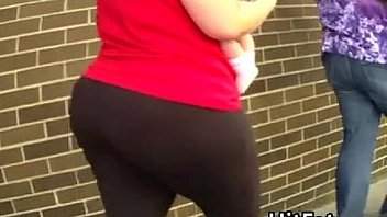 Fat Ass In Tight Pants Talking Around