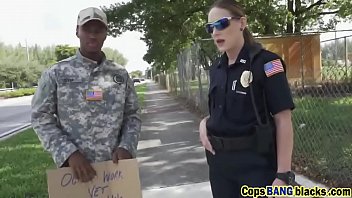 Black dude in fake army uniform stand fu-soldier-gets-used-as-a-fuck-toy-blackpa
