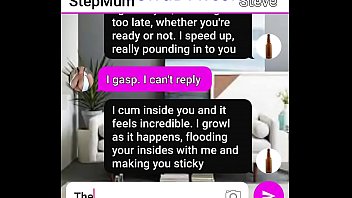 Text roleplay Mum has deep sofa fuck with StepSon