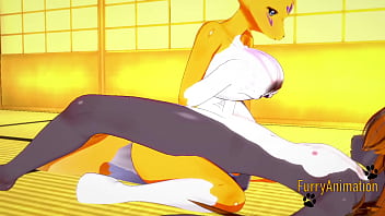 Digimon Hentai - Taomon & Grey Fox Hard Sex 1/2