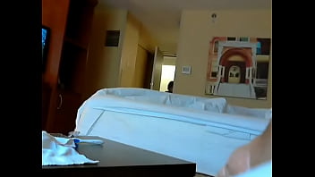 Caught jerking by hotel maid flash
