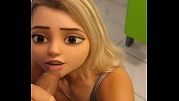 Frozen movie star Elsa makes a porn movie in restroom