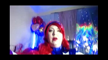 BBW QUEEN PLATINUM PUZZY AS CAPTAIN AMERICA FOR WEEKLY LIVE CAM SHOW