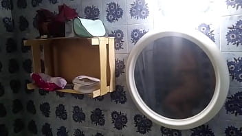 Bathroom Spy on my Step sister with Hidden Cam