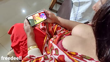 indian step Mom watching adult film. step Son Caught her