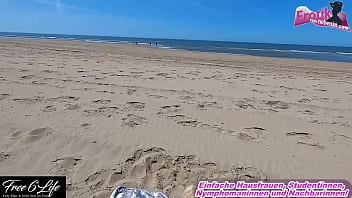 Deutsche blondine fickt  outdoor am Strand und lässt sich besamen