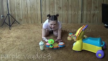 Purple Vayda - Diaper girl plays with her toys and takes a nap