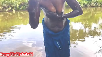 Tamil teen girl bathing show semi nude to stranger