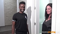 Her first BLACK COCK! Nuria learns how does a giant dick feels like inside her pussy